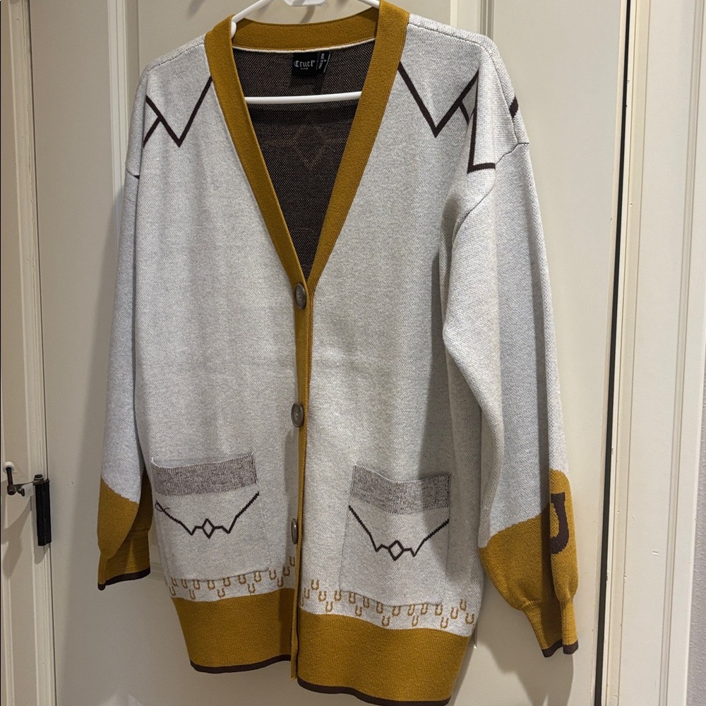 Cruel Denim Graphic Rodeo Cowboy Cardigan. - Picture 3 of 8